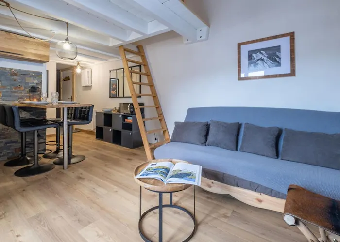 With View Near The Center Of Chamonix Mont Blanc